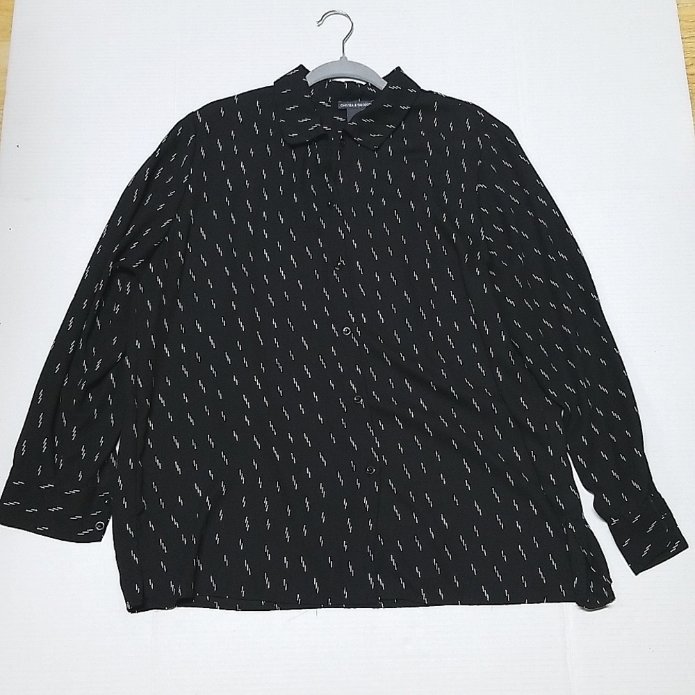 Chelsea and Theodore black size XL blouse